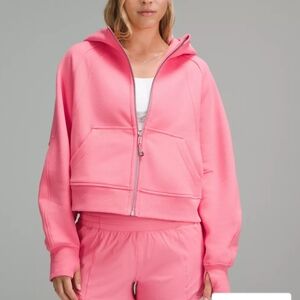 Lululemon Athletica Sakura Pink Oversized Crop Full Zip Scuba M/L